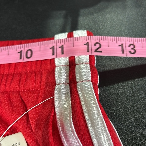 Adidas Three stripe,hip pockets, elastic waist, embroidered logo athletic shorts - Picture 7 of 8